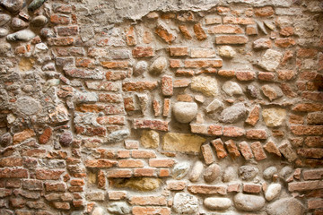 ancient brick wall for old style background concept