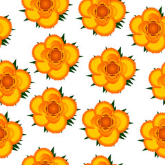 Yellow roses seamless pattern background.