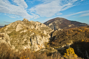 Autumn landscape of Nisevacka gorge in east Serbia