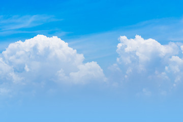 The sky with clouds moving with the wind.