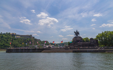 Deutsches Eck in Koblenz Rheinland-Pfalz Deutschland