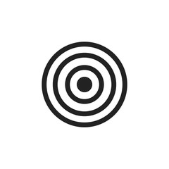 Target aim flat vector icon. Darts game symbol logo illustration. Success pictogram concept.