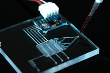 A lab-on-a-chip (LOC) is integration device with several laboratory functions