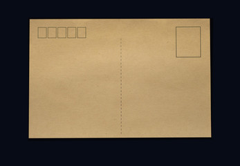 Design of a post card, brown paper