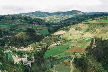 Fototapeta na wymiar Cathedral in the rolling hills of Colombia
