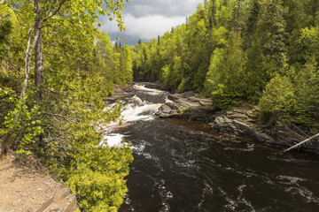 Current River Cascades / A river with cascading rapids in Ontario Canada.