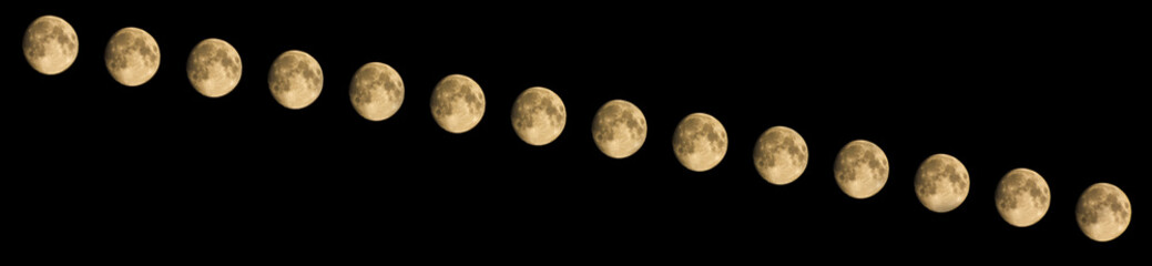 Fototapeta premium moving moon time lapse photography concept idea photography