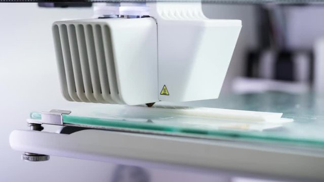Time lapse of Three dimensional printer printing