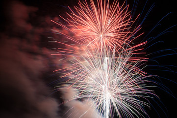 Fireworks light up the sky with dazzling display