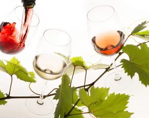 Fotobehang glassesof wine isolted on white background © MAURO