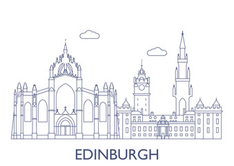 Fototapeta premium Edinburgh. The most famous buildings of the city