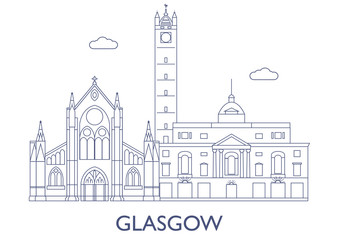 Glasgow. The most famous buildings of the city
