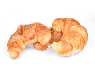  croissant isolated on white background
