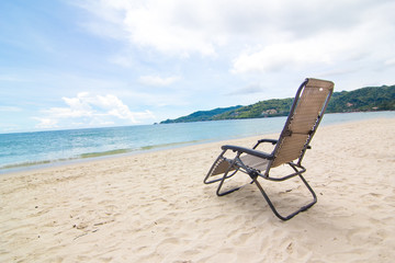 Umbrella on a beautiful tropical beach.