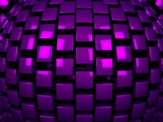 3d purple metal cubes background pattern 3d illustration