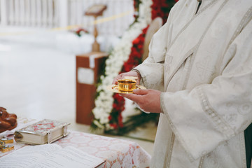 Altar church bible candles crown cross icon