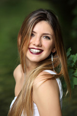 Fototapeta premium Beautiful girl on the nature