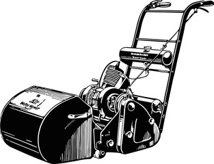 Vintage motor lawn mower