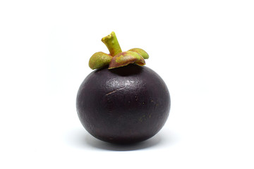 Mangosteen on  white background.