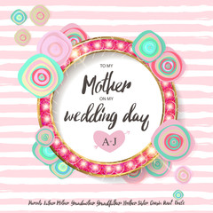 Vintage wedding invitation