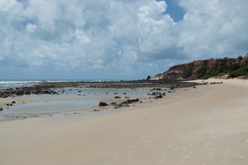 Fototapeta na wymiar Beach in Brazil with rocks