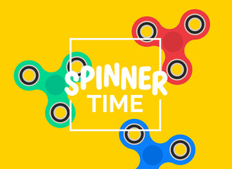 fidget spinner time banner design