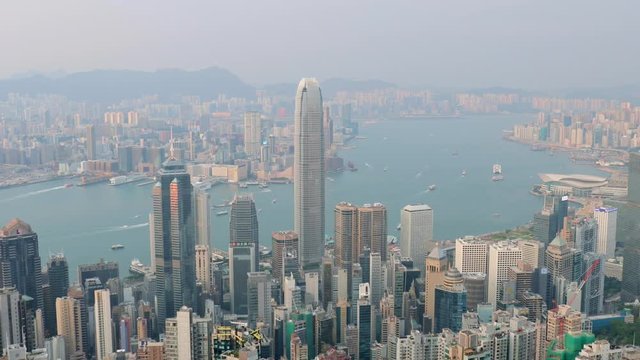 The peak, Hong Kong, 28 May 2017 -: Hong Kong skyline