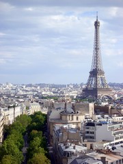 エッフェル塔とパリの街