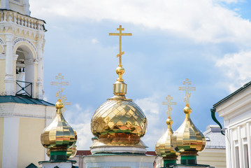Obraz premium The Golden domes of the Orthodox Church