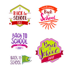 Back to school labels collection