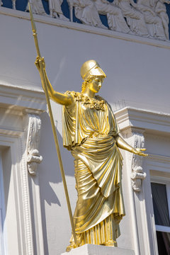 Athena Statue At The Athenaeum Club In London