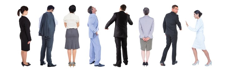 Group of Business People standing with white background
