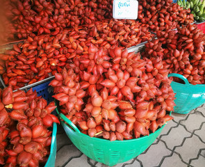 Zalacca, traditional seasonal sweet fruit flavors of Thailand