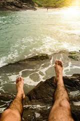 lazu feet in the beach