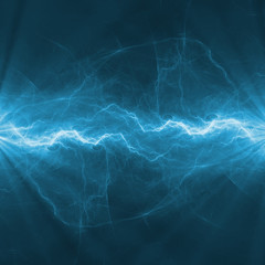 Electrical and lightning illustration, abstract power and energy background