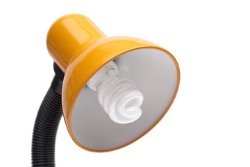 Table lamp on the white background