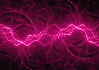 Purple plasma energy, fractal lightning