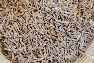 paddy rice in basket