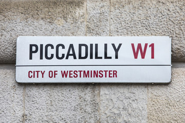 Piccadilly Street Sign in London © chrisdorney