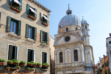 Fototapeta na wymiar Classical style building in Venice, ITALY