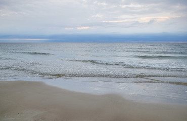 Fototapeta na wymiar Baltic Sea - landscape with clouded sky.