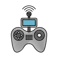 Drone remote control icon vector illustration design