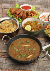 Indian Dal Makhani  with Pulav or Vegetable Pulao and Chana Masala