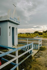 Small church and sunset