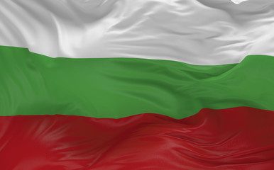  Flag of the Bulgaria waving in the wind 3d render