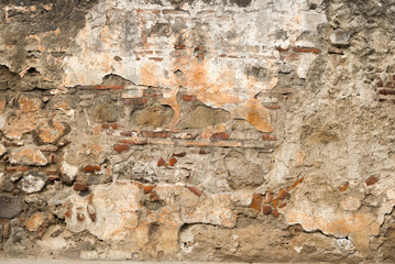 Old brick wall background colors. Antigua Guatemala