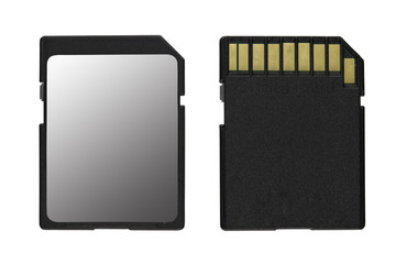 memory sd card isolated on white background