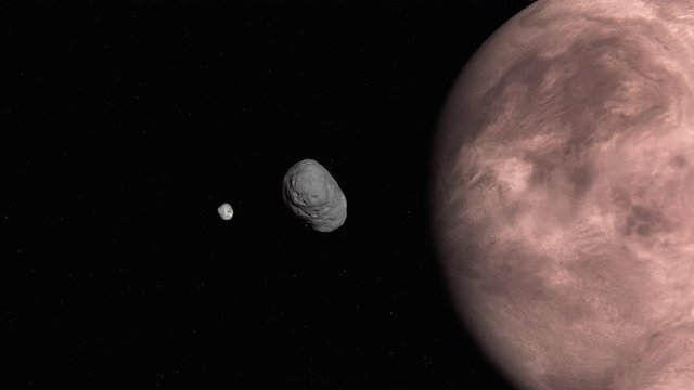 Following an asteroid that is almost colliding with Mars moon Phobos
