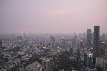 Fototapeta na wymiar BANGKOK,THAILAND,NOVEMBER. Bangkok Cityscape, Business district with high building at Bangkok, Thailand