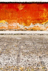 Old brick wall background colors. Antigua Guatemala